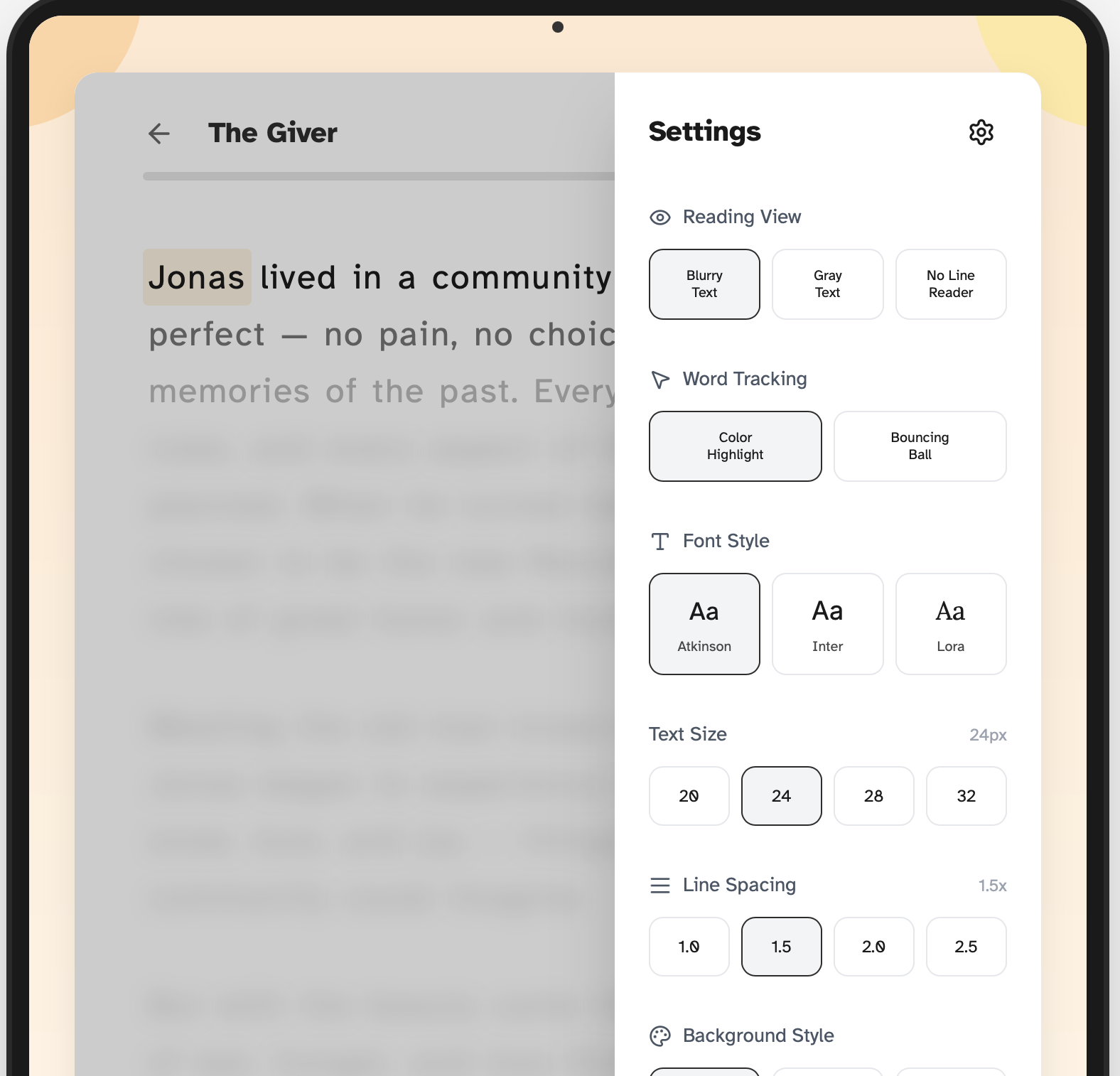 Customization Settings
